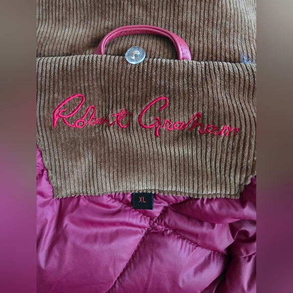 Mens Robert Graham Corduroy Chore Jacket with Sherpa Collar - Picture 10 of 10